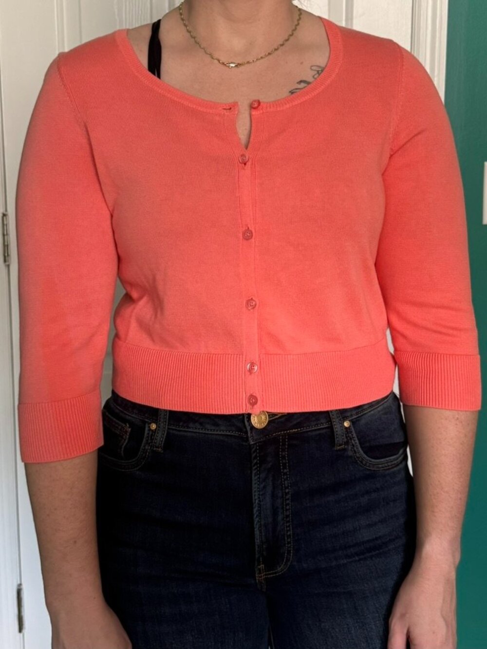 Lilly Pulitzer Coral Quarter Sleeve cardigan